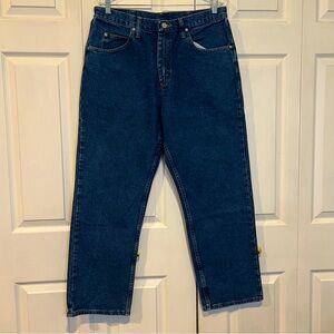 🍋 Wrangler Blue Denim Straight Leg Jeans - 34 x 30